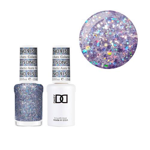 DND 915 Galactic Aura - DND Collection Nail Gel & Lacquer Polish Duo 15ml