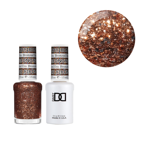DND 928 Bronzed Era - DND Collection Nail Gel & Lacquer Polish Duo 15ml