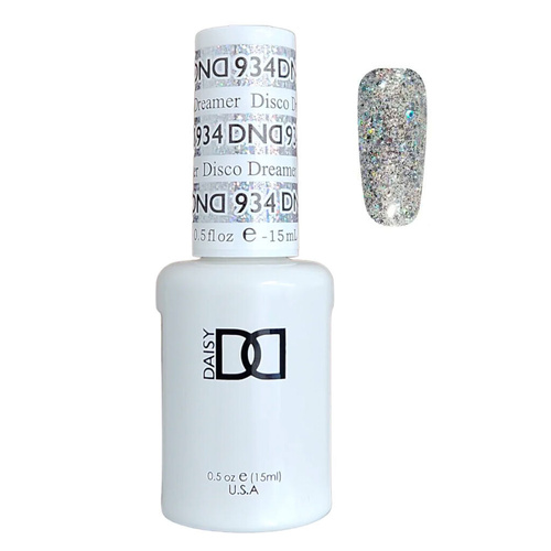 DND 934 Disco Dreamer - DND Super Platinum Glitter Nail Gel Polish 15ml