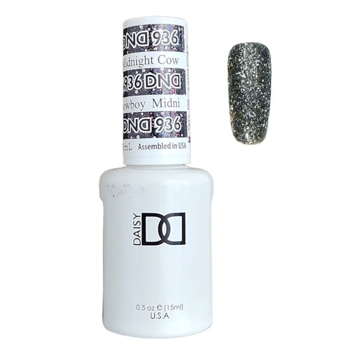 DND 936 Midnight Cowboy - DND Super Platinum Glitter Nail Gel Polish 15ml