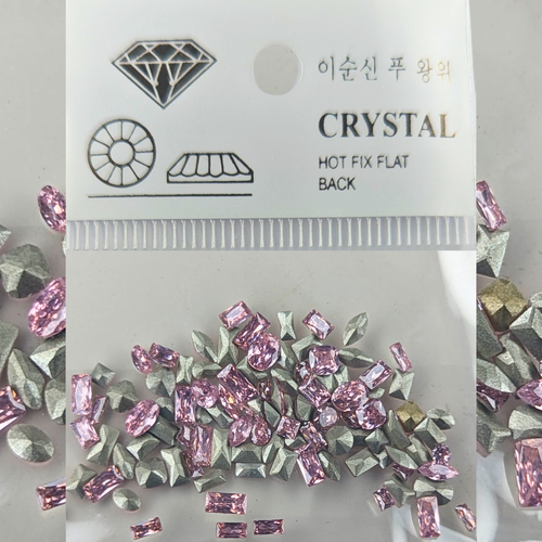 Rhinestone Diamond Crystal  Hot Fix Flat Back Pink 262081