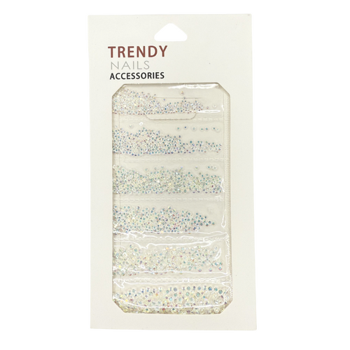 Trendy Nail Art Rhinestone Diamond Crystal AB Gold Non Hotfix - Pack of 6 - 144pcs
