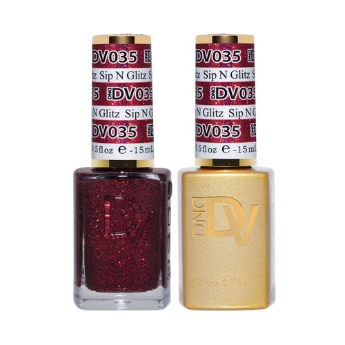 DND DIVA - #035 Slip N Glitz - Gel & Lacquer Duo 15ml
