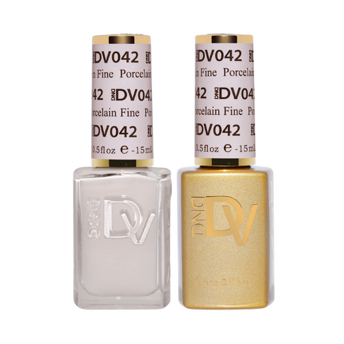DND DIVA - #042 Porcelain Fine - Gel & Lacquer Duo 15ml