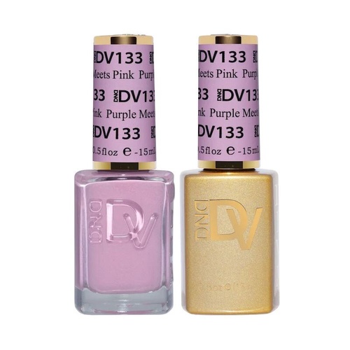 DND DIVA - #133 Purple Meets Pink - Gel & Lacquer Duo 15ml