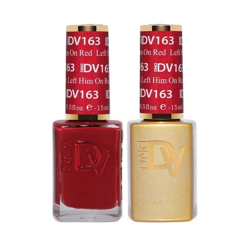 DND DIVA - #163 Left Him On Red - Gel & Lacquer Duo 15ml