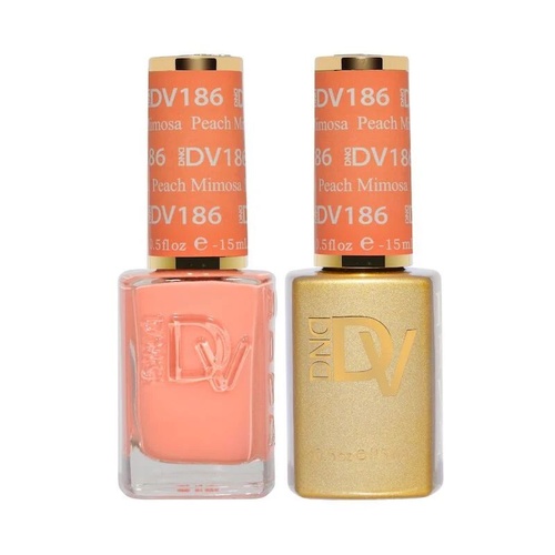 DND DIVA - #186 Peach Mimosa - Gel & Lacquer Duo 15ml