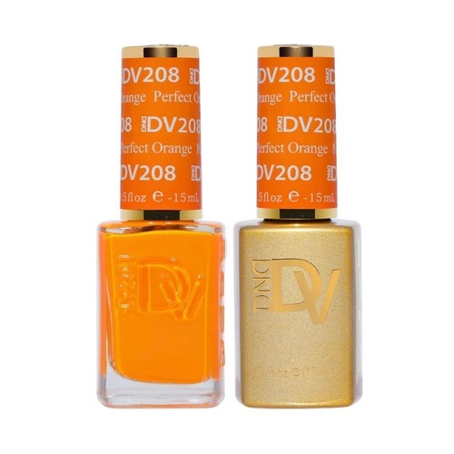 DND DIVA - #208 Perfect Orange - Gel & Lacquer Duo 15ml