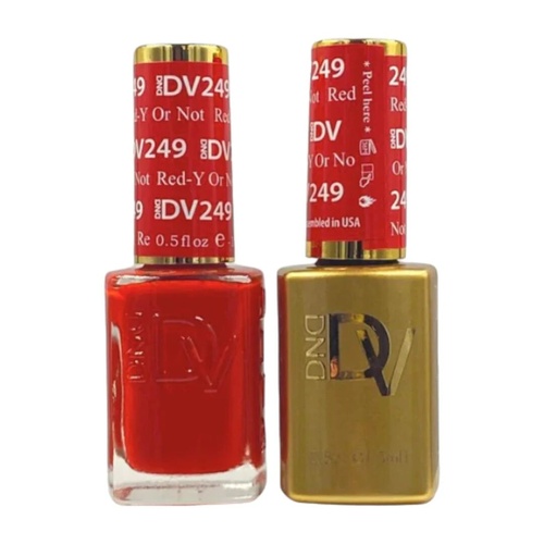 DND DIVA - #249 Red-Y Or Not - Gel & Lacquer Duo 15ml