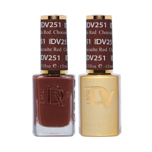 DND DIVA - #251 Chocolate Red - Gel & Lacquer Duo 15ml