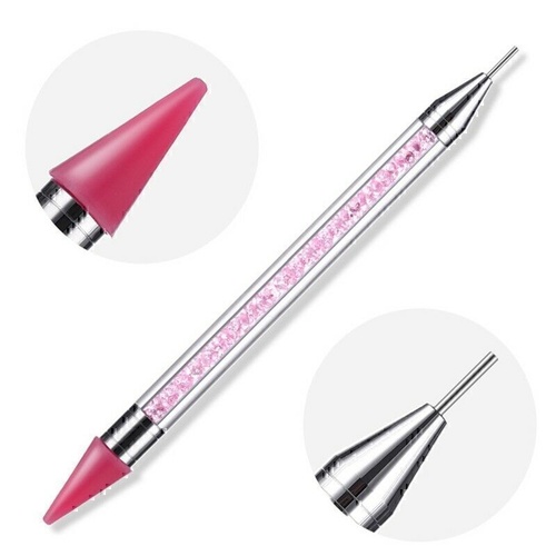 Nail Art Rhinestone Diamond Picker Dotting Nail Dual-ended Gem Pen Crystal Red
