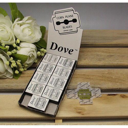 100 x DOVE Professional Stainless Steel Corn Pane Safety Razor Blades