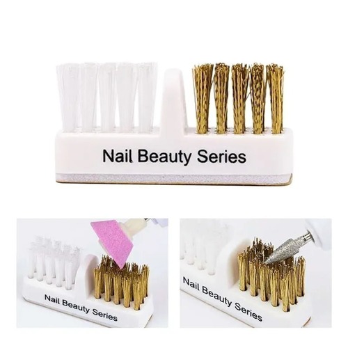 Copper Wires Nail Drill Bit Clean Cleaning Brush Manicure Tools Accessories