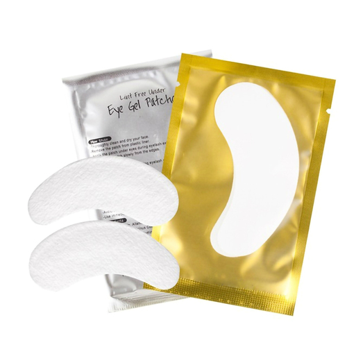 Eye Gel Patches Lint Free Gold Under Eye Curve Eyelash Extension 10pcs