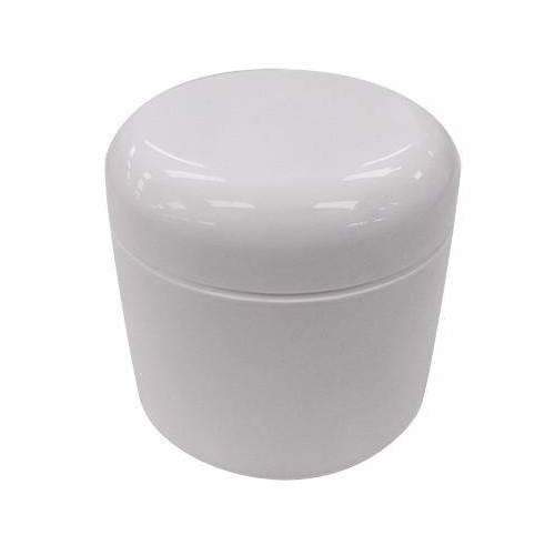 Empty White Plastic Jar (3oz)
