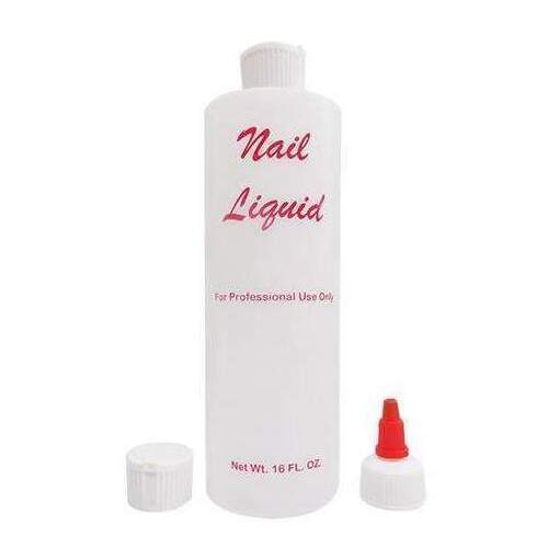 Empty Plastic Nail Liquid Bottle (16oz)