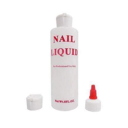 Empty Plastic Nail Liquid Bottle (8oz)