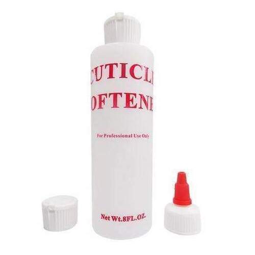 Empty Plastic Cuticle Softener Bottle (8oz)