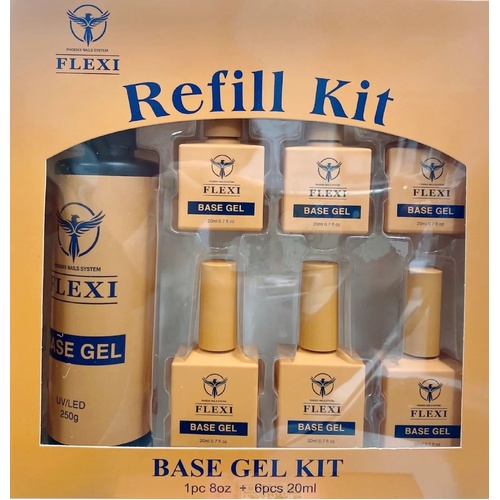 Phoenix Flexi - UV LED Nail Gel Polish Base Coat Refill 8oz 250ml