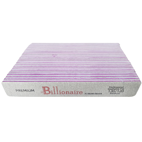 Billionaire - Nail Files Premium Gray Square Medium 120/120 25 pcs