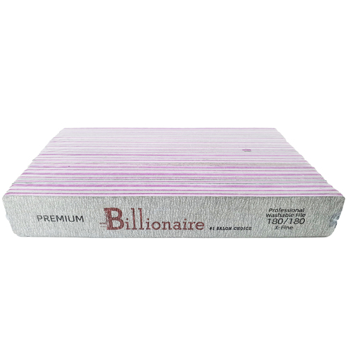 Billionaire - Nail Files Premium Gray Square X-Fine 180/180 25 pcs