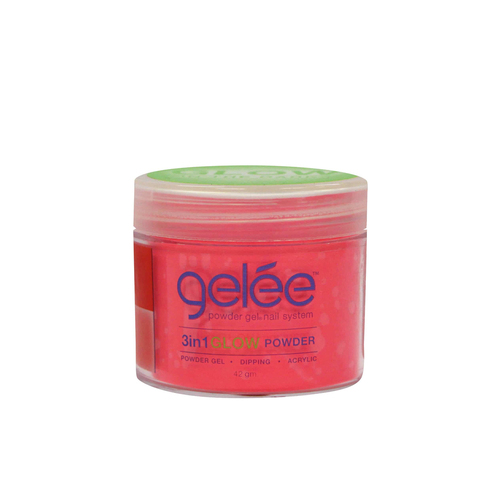 Gelee 3 in 1 Glow Acrylic Dip Dipping Powder Gel Nail GCPG07 - Hyped Up- 42g