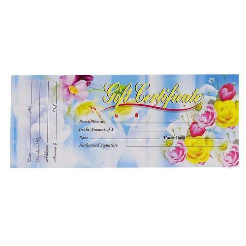 Gift Certificate - Blue