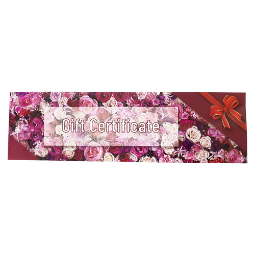 Gift Certificate Card Voucher Coupon Blank Hair Nail Salon Beauty Massage - Red Rose 25pcs