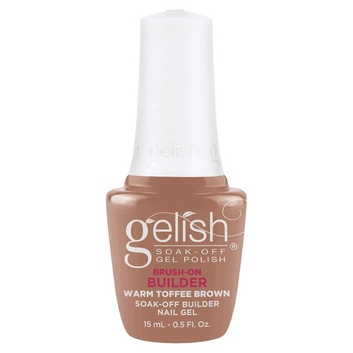 Gelish Soak Off BIAB Brush-On Builder Gel Nail - Warm Toffee Brown 15ml
