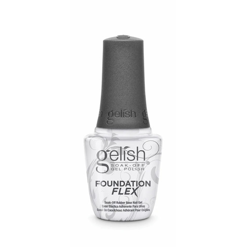 Gelish Gel Polish - Foundation Flex Soak-Off Rubber Nail Base Coat - Clear 15ml
