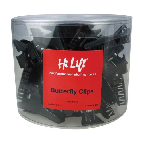 Hi Lift - Butterfly Clips Black 36 pcs