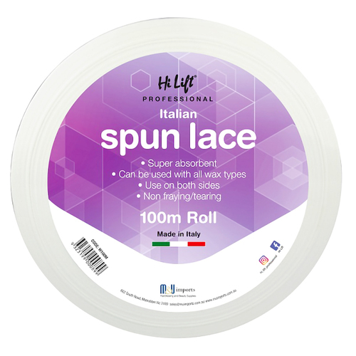 Hi Lift - Italian Spun Lace Epilating Roll Strip Wax Waxing Paper - 100m