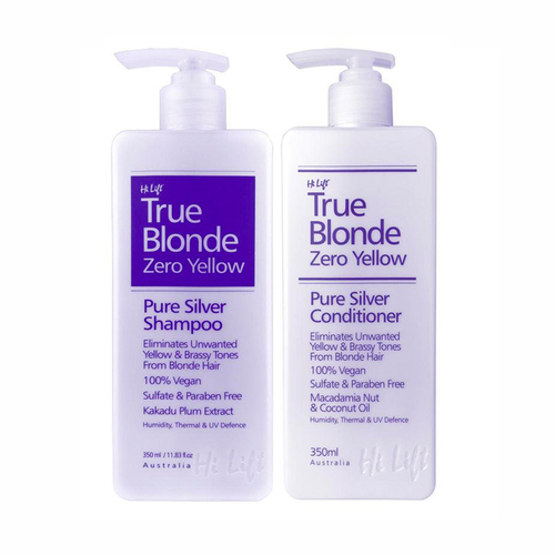 Hi Lift True Blonde Zero Yellow Pure Silver Shampoo + Conditioner Duo 350ml