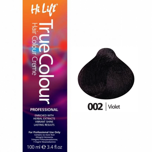 Hi Lift True Colour Permanent Hair Color Cream 002 Violet Intensifier 100ml