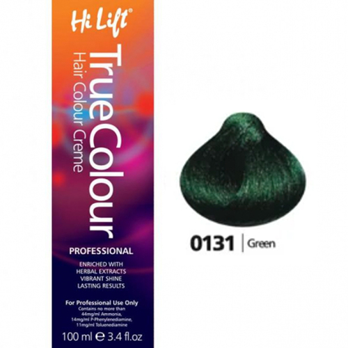 Hi Lift True Colour Permanent Hair Color Cream 0131 Green Intensifier 100ml