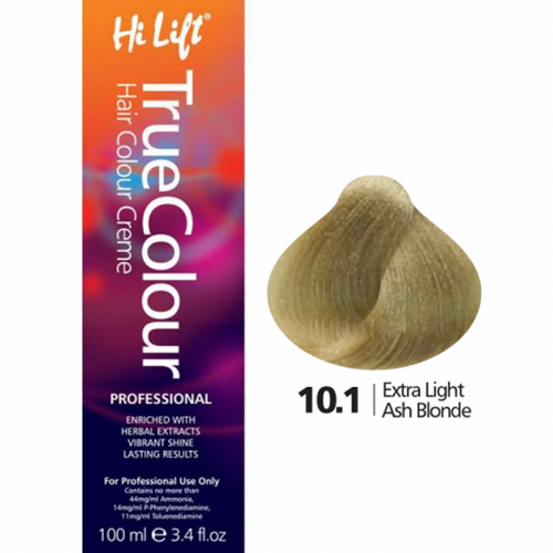 Hi Lift True Colour Permanent Hair Color Cream 10.1 Extra Light Ash Blonde 100ml