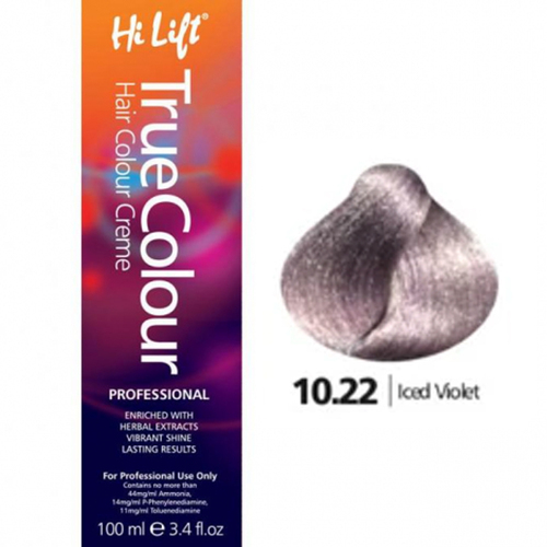 Hi Lift True Colour Permanent Hair Color Cream 10.22 Iced Violet 100ml