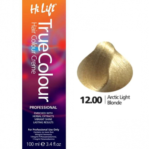Hi Lift True Colour Permanent Hair Color Cream 12.00 Arctic Light Blonde 100ml