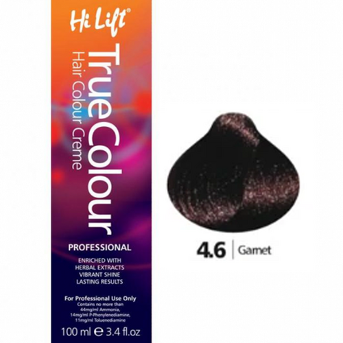 Hi Lift True Colour Permanent Hair Color Cream 4.6 Garnet 100ml