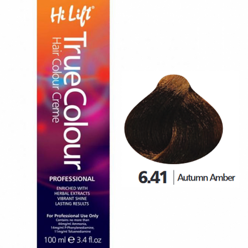 Hi Lift True Colour Permanent Hair Color Cream 6.41 Autumn Amber 100ml