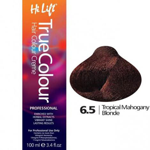 Hi Lift True Colour Permanent Hair Color Cream 6.5 Tropical Mahogany Blonde 100ml