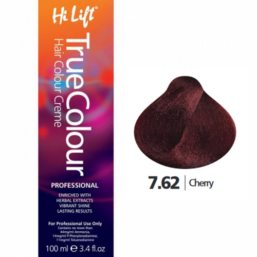 Hi Lift True Colour Permanent Hair Color Cream 7.62 Cherry 100ml