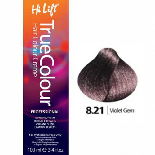 Hi Lift True Colour Permanent Hair Color Cream 8.21 Violet Gem 100ml