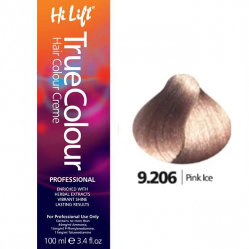 Hi Lift True Colour Permanent Hair Color Cream 9.206 Pink Ice 100ml