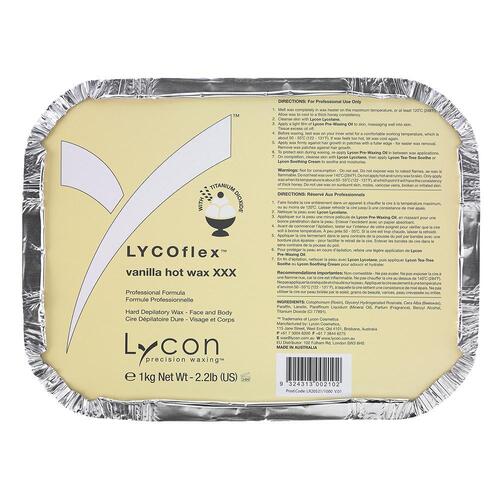 Lycon Lycoflex Vanilla Hard Hot Wax Waxing Hair Removal 1kg