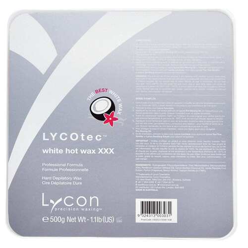 Lycon LycoTec White Hard Hot Wax Pallet Tray Waxing Hair Removal 500g