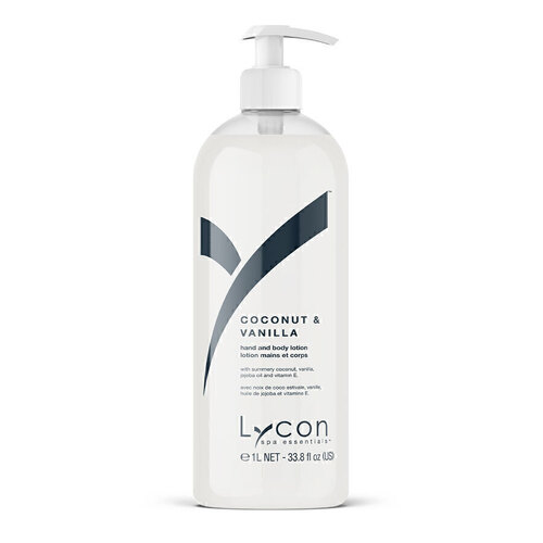 Lycon Coconut Vanilla Hand & Body Lotion Skin Care Wax Waxing 1L 1000ml