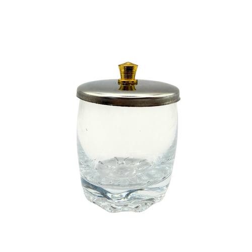 Crystal Dappen Dish Glass Round Nail Acrylic Liquid Powder Jar Container Clear 1oz