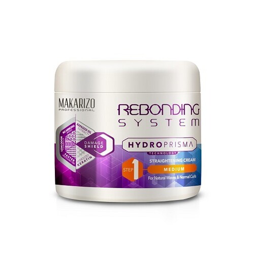 Makarizo Rebonding System Hydro Prisma Hair Straightener Cream Medium 500ml