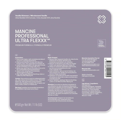Mancine - Hot wax - Ultra Flexxx Vanilla Shimmer 500g